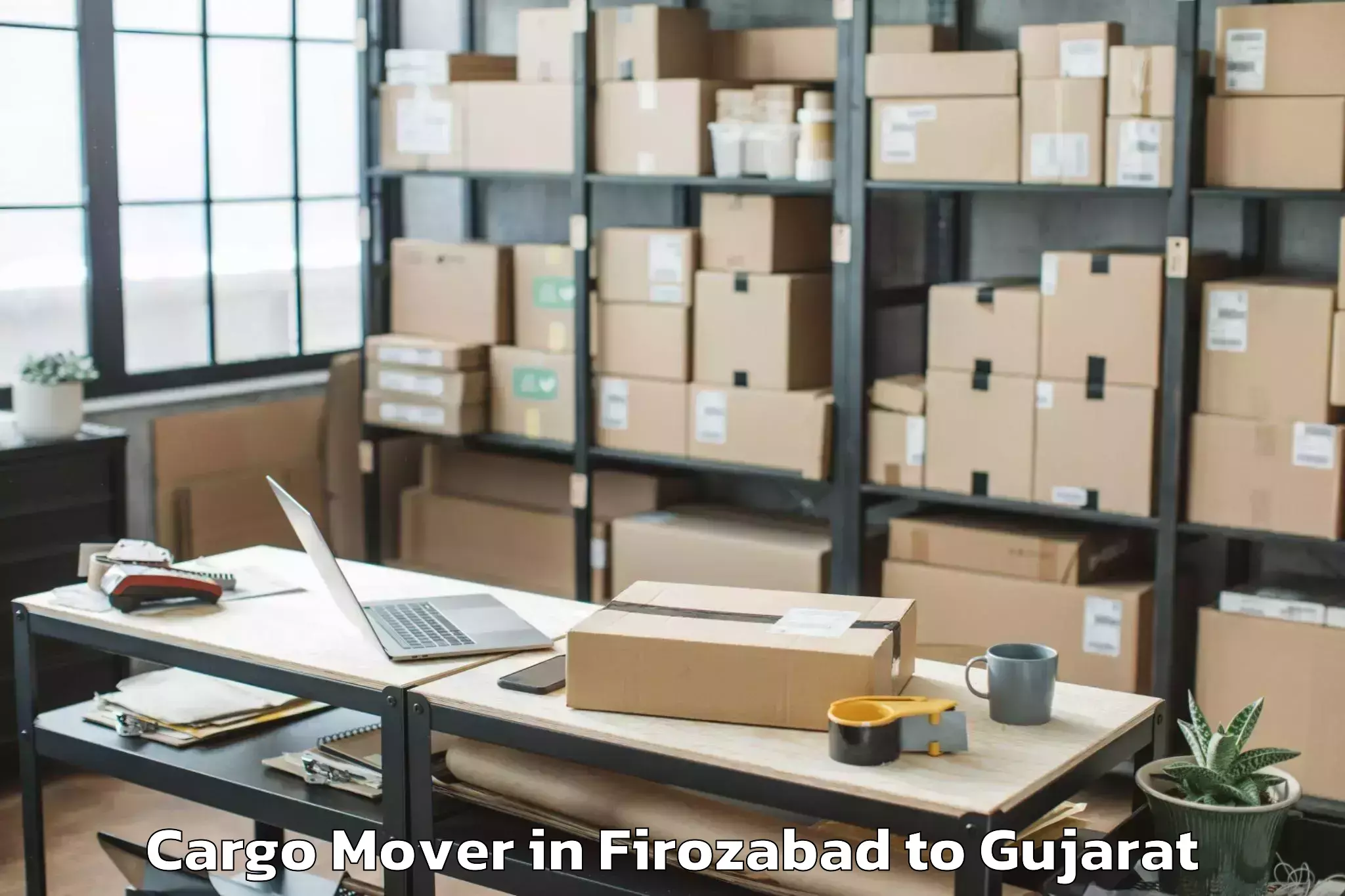 Easy Firozabad to Bhanvad Cargo Mover Booking